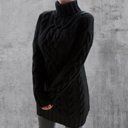 Tahlia® | Stylish warm long turtleneck sweater