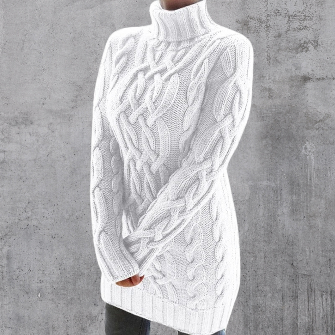 Tahlia® | Stylish warm long turtleneck sweater