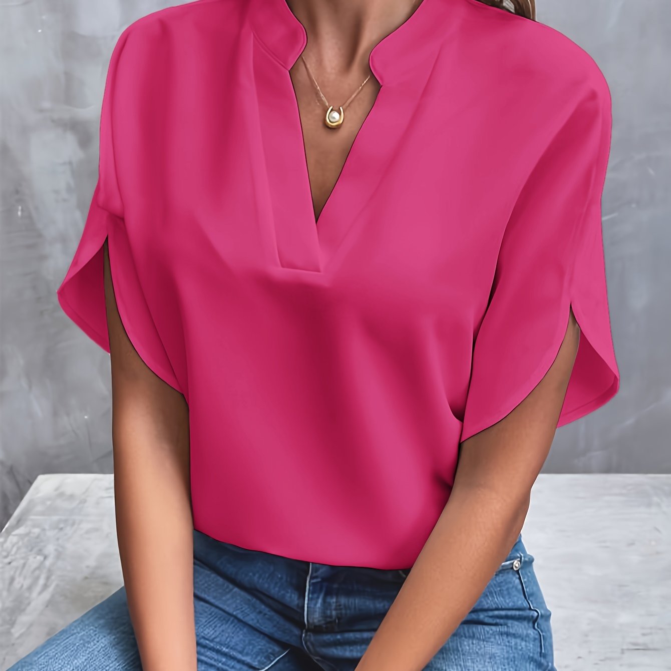 Xara® | Elegant summer shirt with V-neck