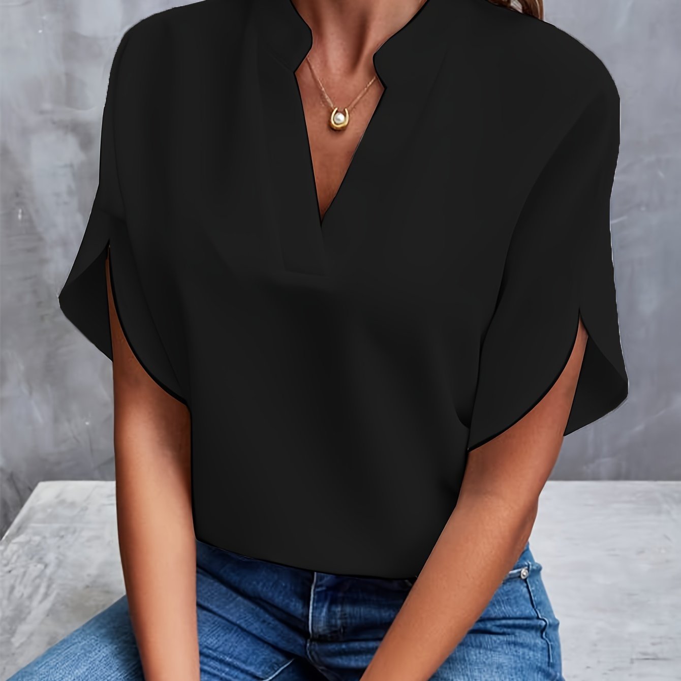 Xara® | Elegant summer shirt with V-neck