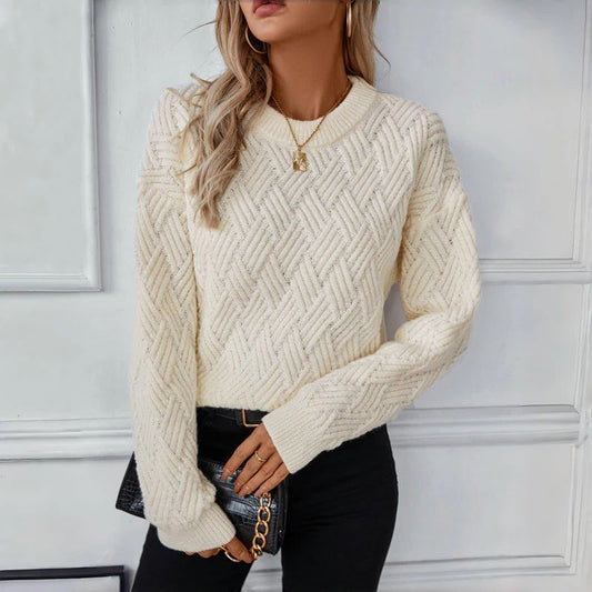 Vivian® | Solid color casual sweater