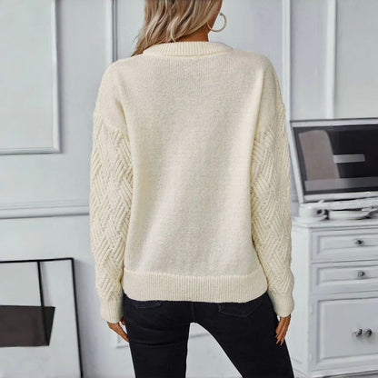 Vivian® | Solid color casual sweater