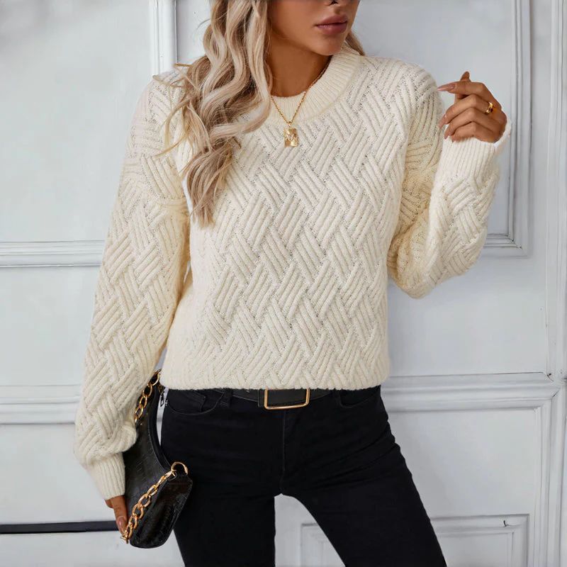 Vivian® | Solid color casual sweater