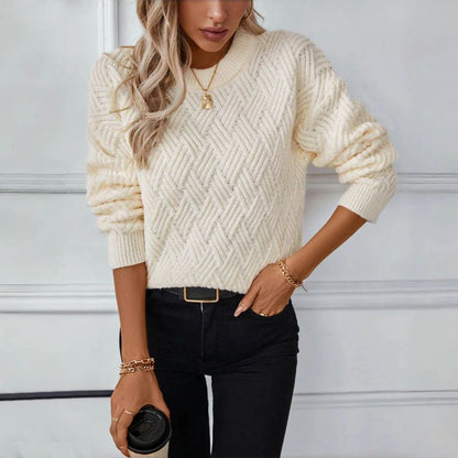 Vivian® | Solid color casual sweater