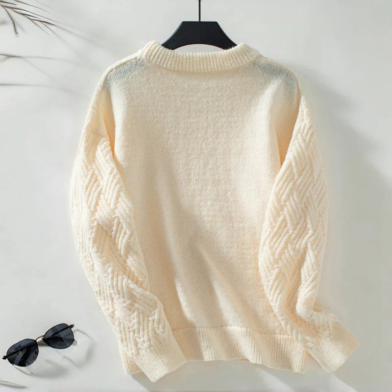 Vivian® | Solid color casual sweater