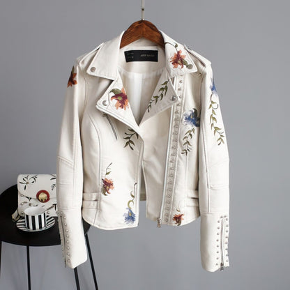 Nahir® | Floral leather jacket