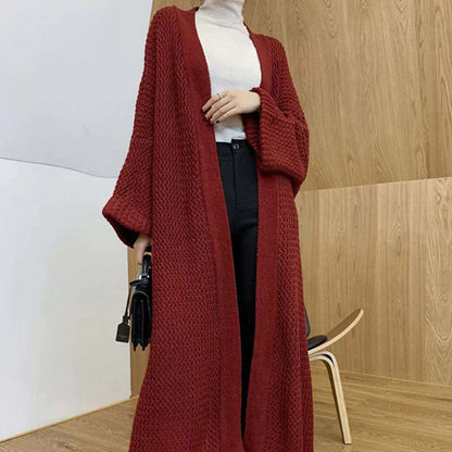 Paz® | Loosely knitted long cardigan for women in autumn/winter