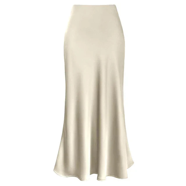 Trinity® | Fashionable, shiny, long satin skirt