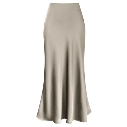 Trinity® | Fashionable, shiny, long satin skirt