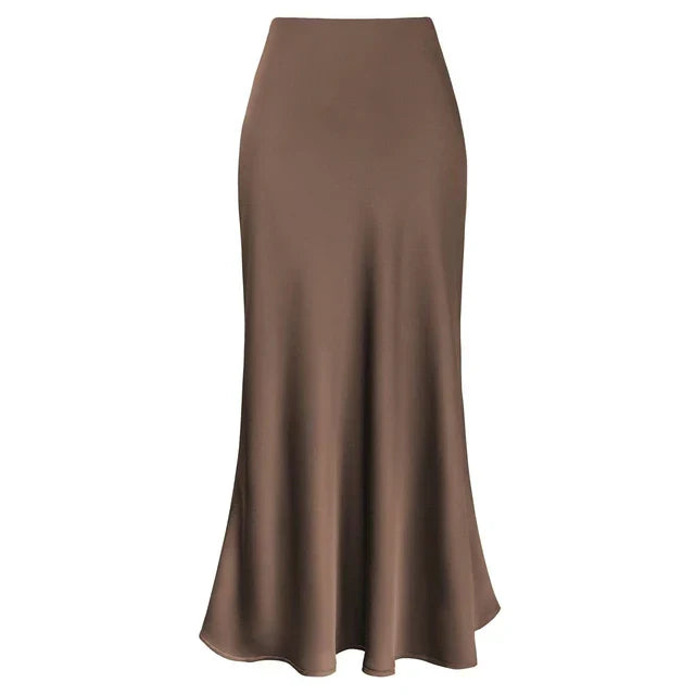 Trinity® | Fashionable, shiny, long satin skirt