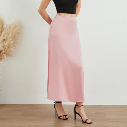 Trinity® | Fashionable, shiny, long satin skirt