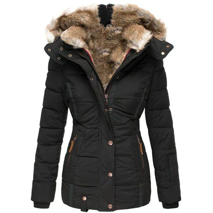 Ula® | Warm winter jacket with fur hood