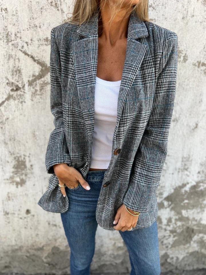 Virginia® | Stylish checked winter blazer for women