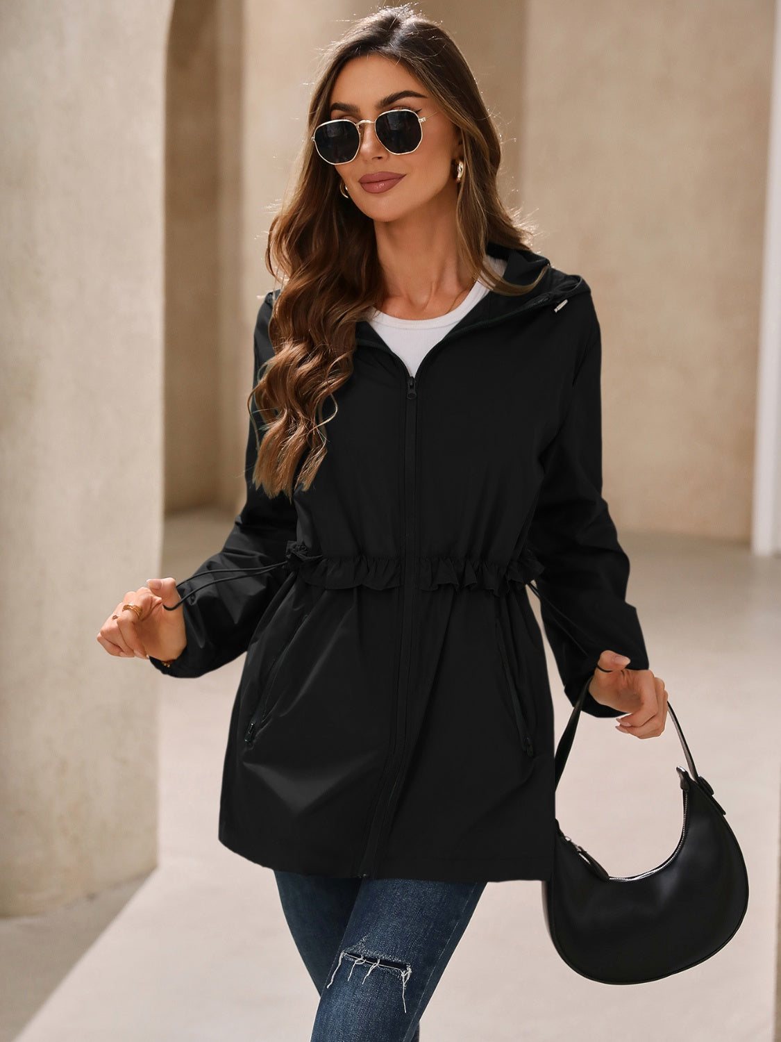 Paulina® | Waterproof, long-sleeved outdoor windbreaker with hood