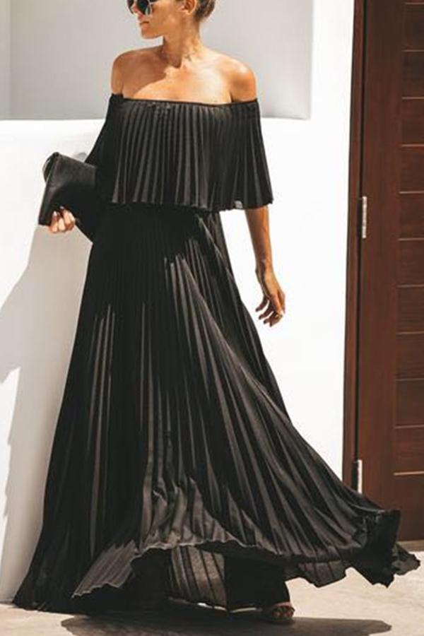 Quinlan® | Long dress with ruffles