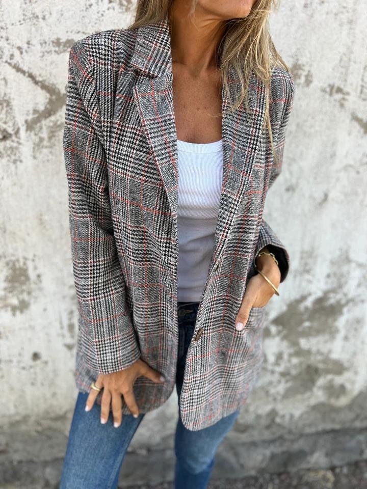 Virginia® | Stylish checked winter blazer for women