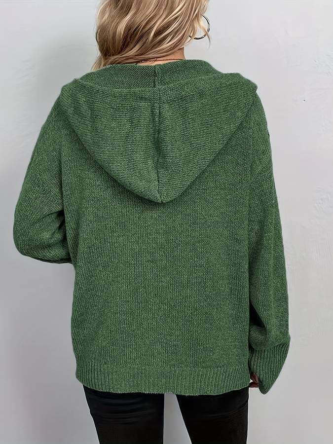 Abigail® | Cardigan with hood and button closure