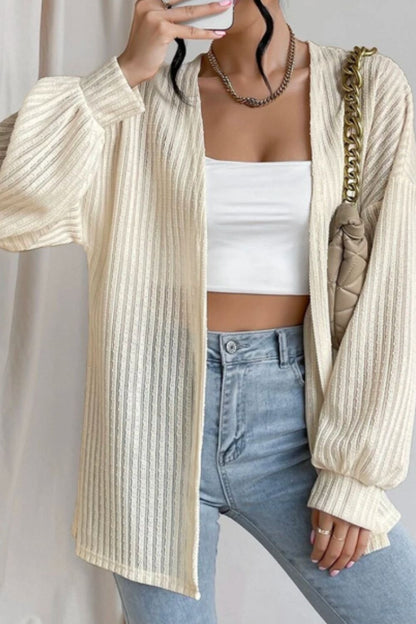 Zara® | Long sleeve open front cardigan