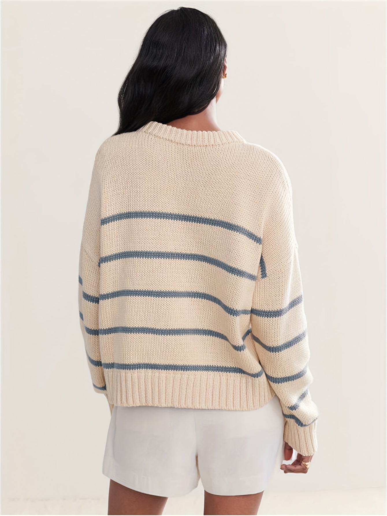 Yamel® | Striped drop shoulder sweater