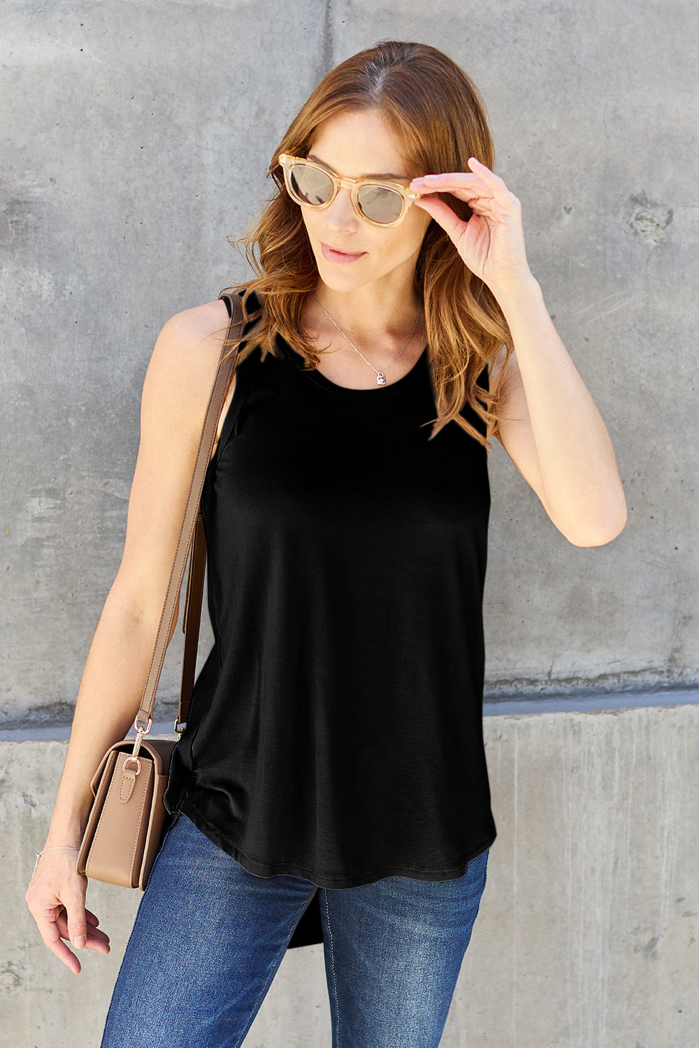 Priscila® | Basic Bae Bamboo full size crew neck tank top