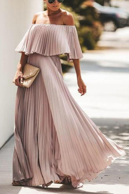 Quinlan® | Long dress with ruffles