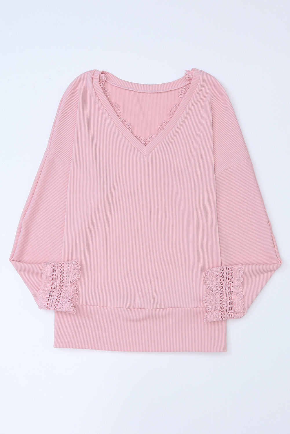 Penelope® | Long sleeve V-neck t-shirt with lace detail