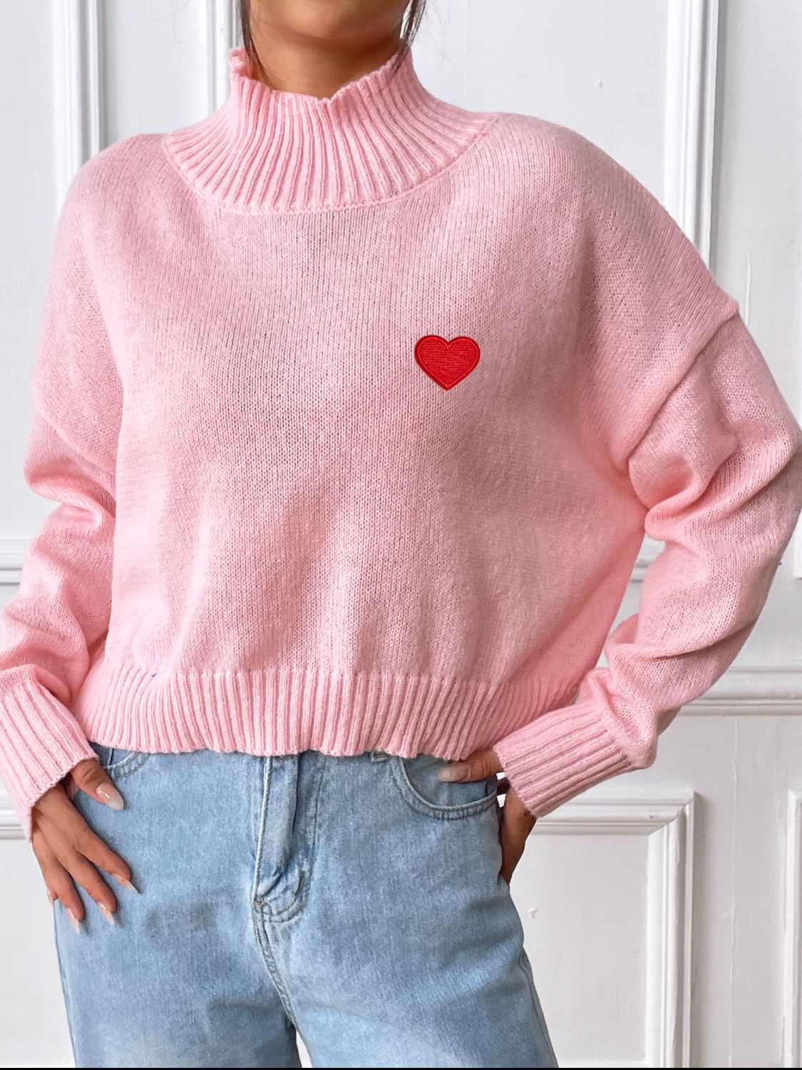 Alessa® | Heart turtleneck with long sleeves