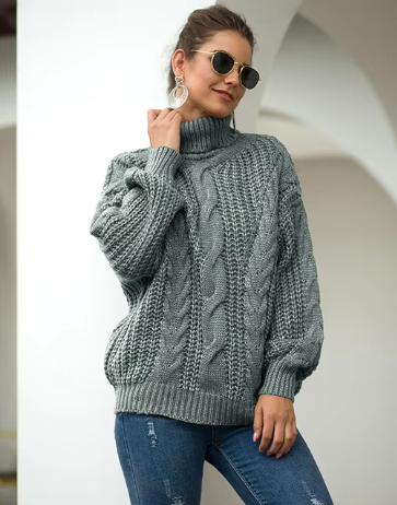 Ana Maria® | Long sleeve turtleneck sweater