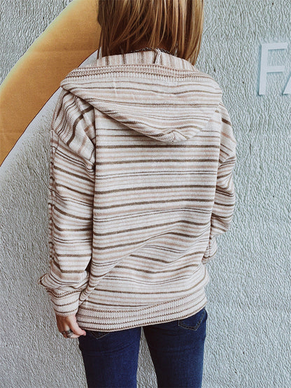 Zoe® | Striped long sleeve hoodie