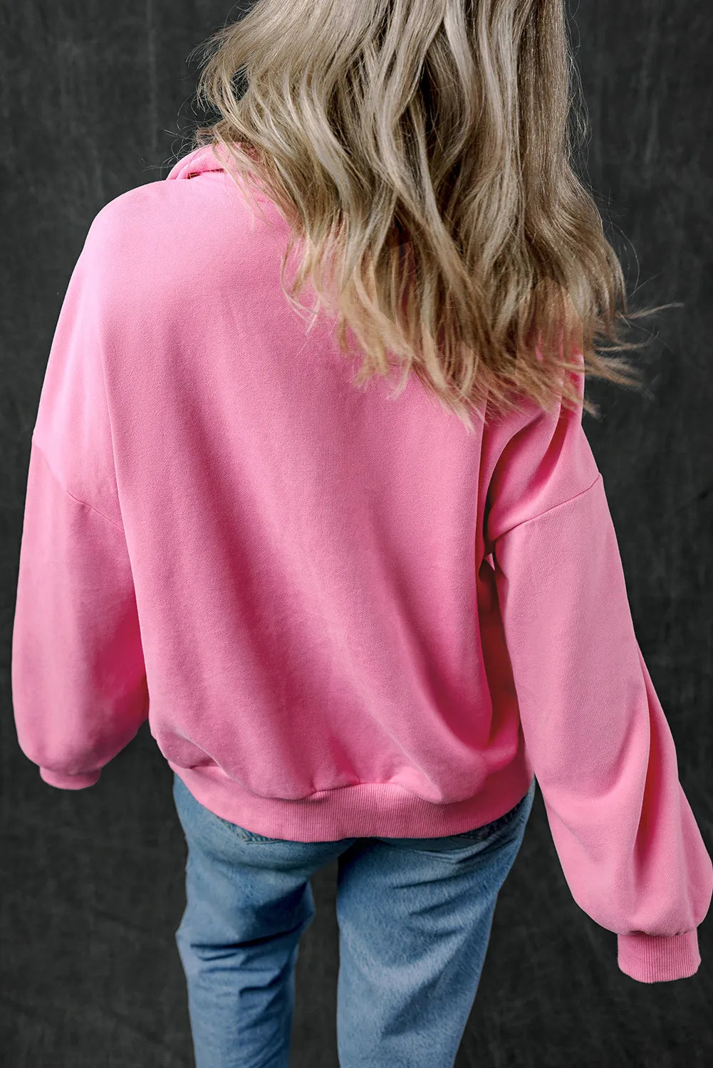 Adriana® | Long sleeve half zip sweatshirt