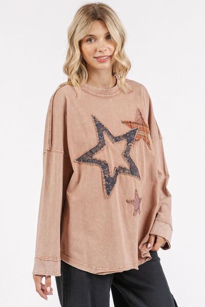 Tatiana® | Long sleeve t-shirt with star patch