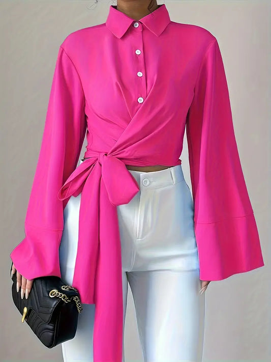 Nadia® | Elegant cross blouse