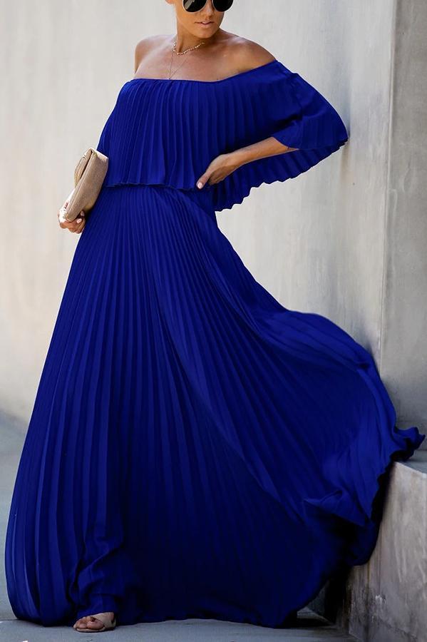 Quinlan® | Long dress with ruffles