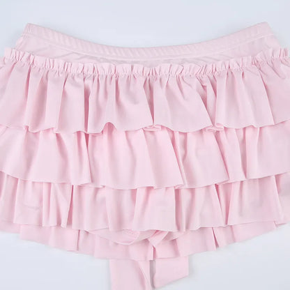 Pilar® | Mini skirt with a bow at the hip in light pink