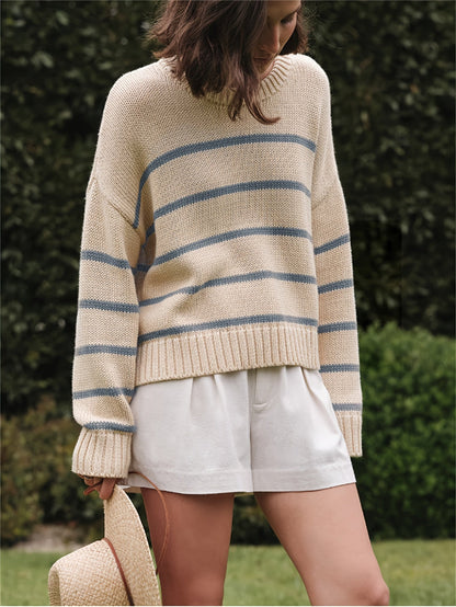 Yamel® | Striped drop shoulder sweater