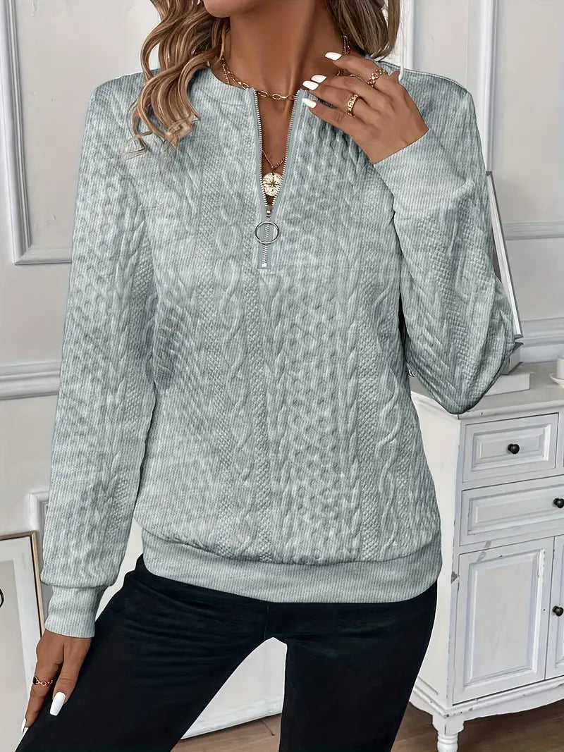 Zulema® | Elegant zip-up sweater for comfort and style