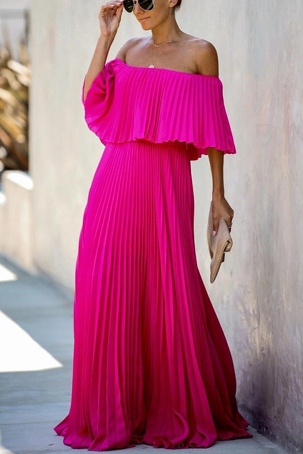 Quinlan® | Long dress with ruffles