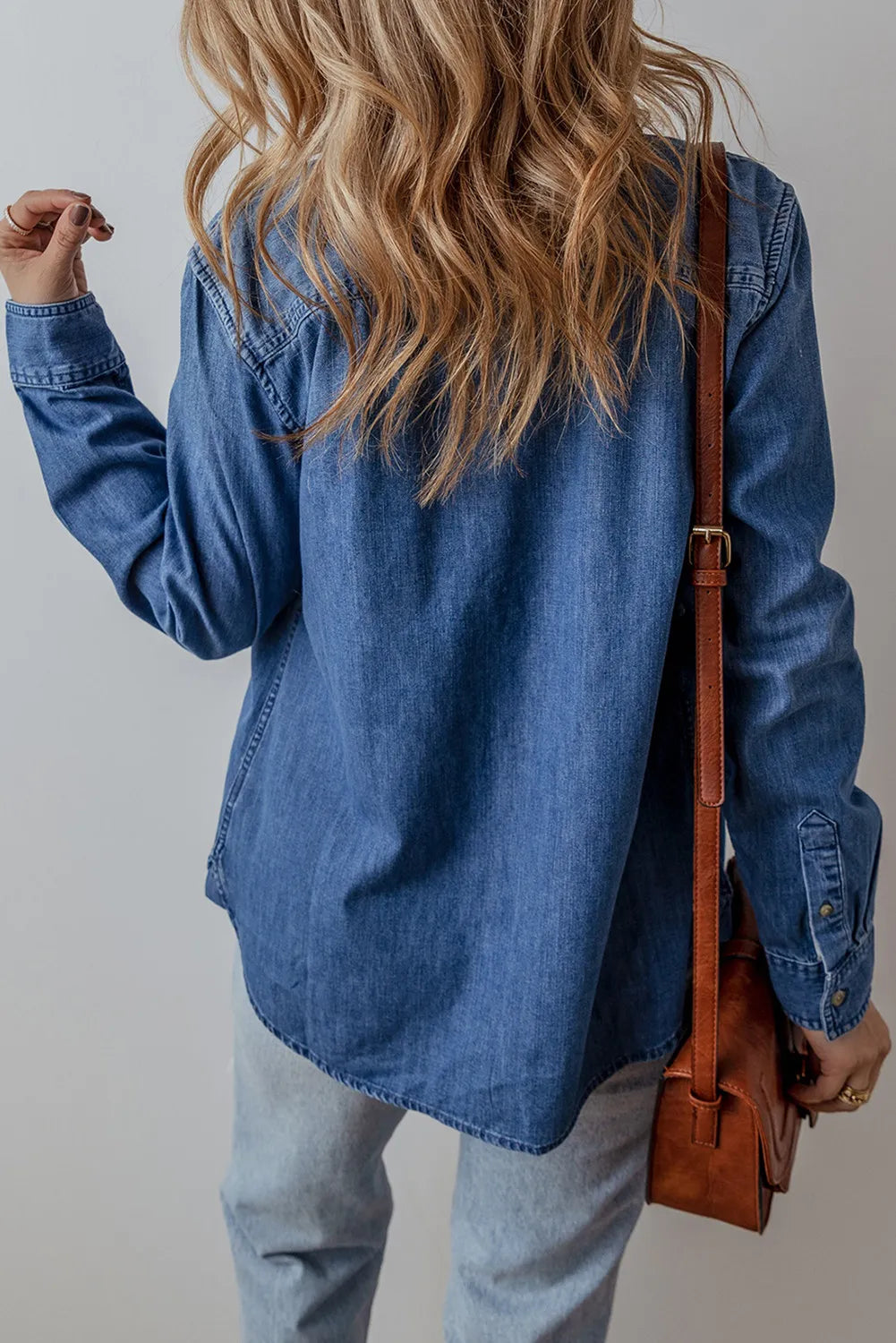 Viviana® | Buttoned, long-sleeved denim jacket