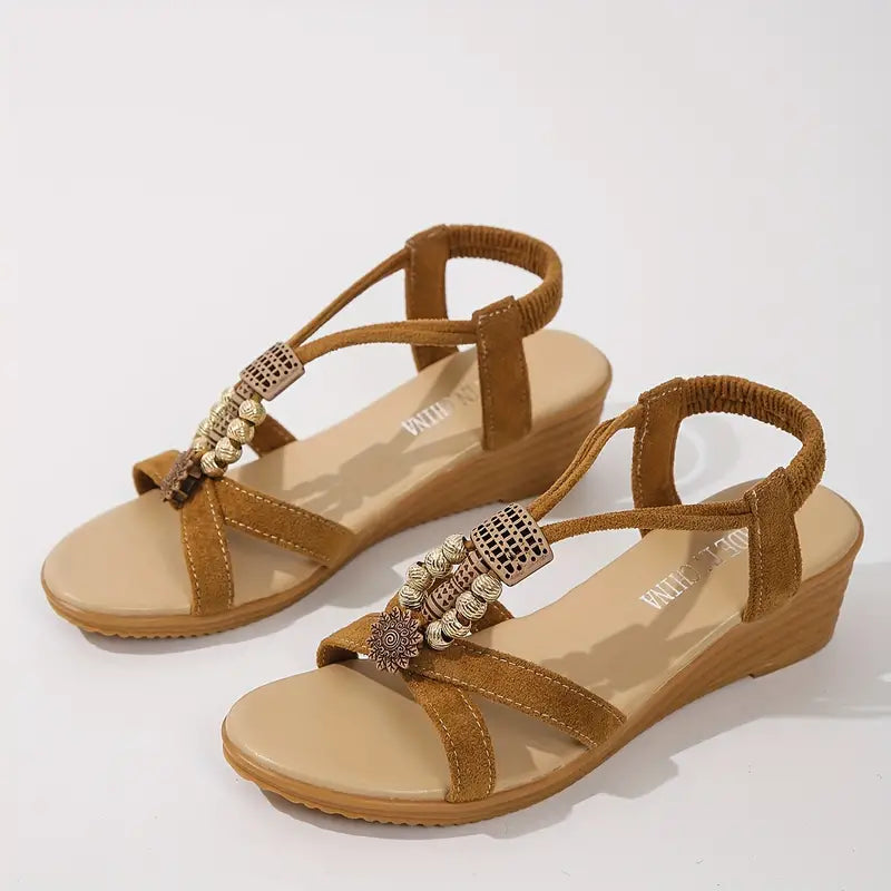 Laura® | Boho style wedge sandals