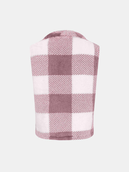 Yolanda® | Checked vest coat with an open front