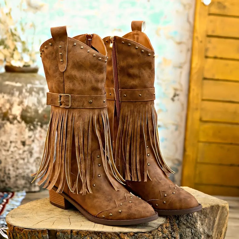 Alejandra® | Robust cowboy boots with a chunky heel