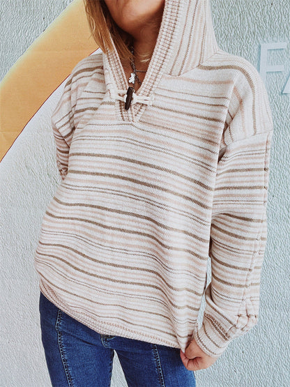 Zoe® | Striped long sleeve hoodie