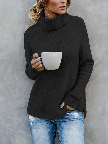 Poppy® | Elegant rib-knit turtleneck sweater