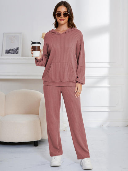 Zahira® | Long-sleeved hoodie and drop-shoulder trousers set