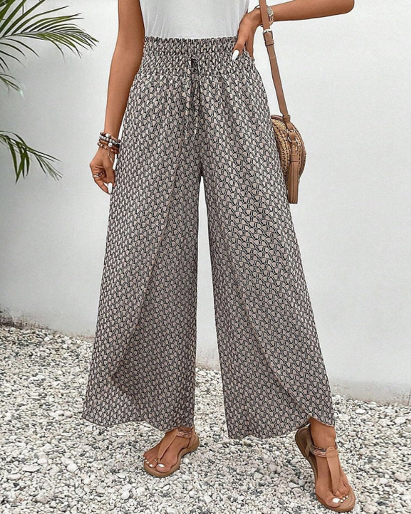 Winona® | Elegant wide-leg trousers with a geometric print