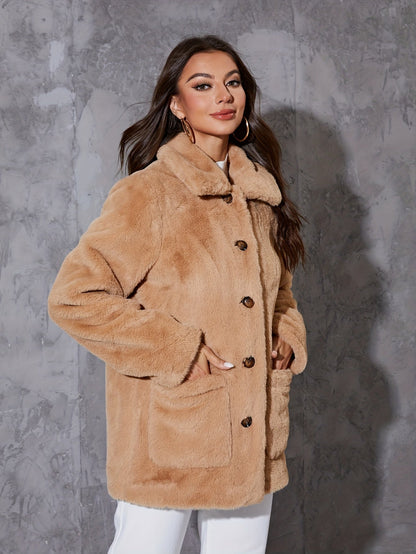 Alba® | Faux fur teddy coat