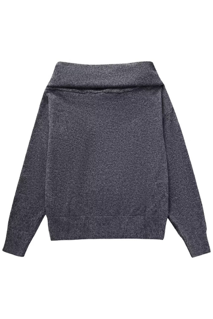 Tobias® | Off-the-shoulder, loose knit sweater