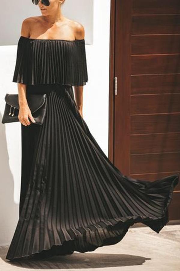 Quinlan® | Long dress with ruffles