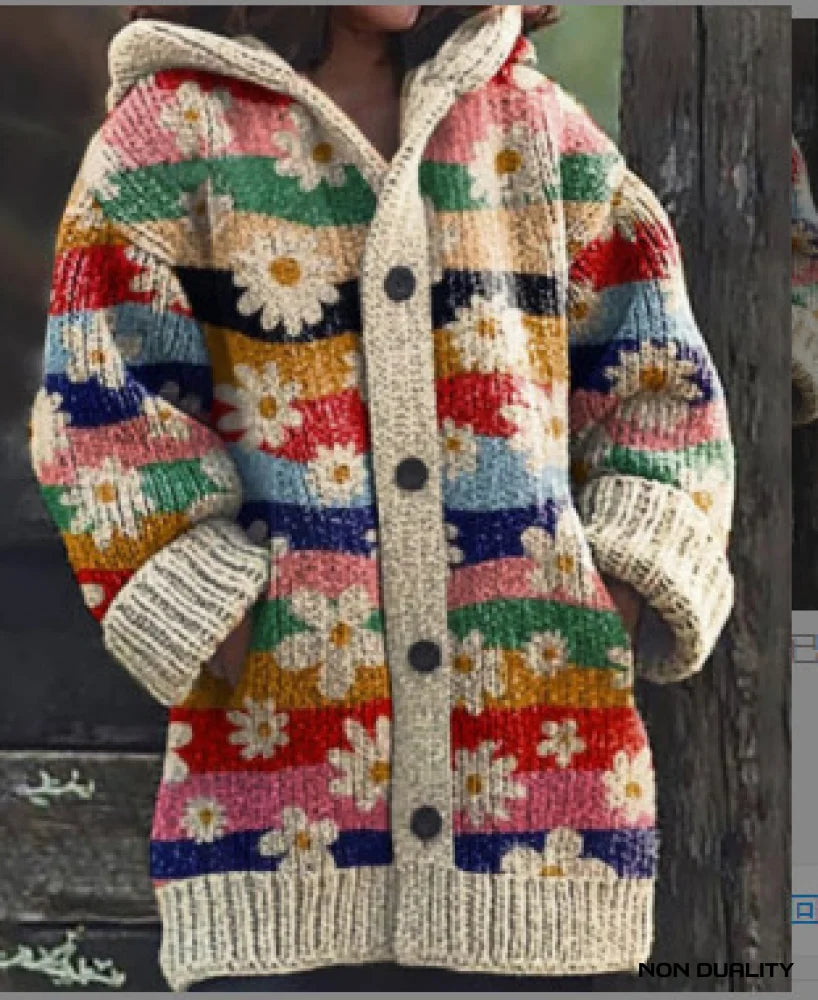 Yanet® | Colorful knitted cat cardigan