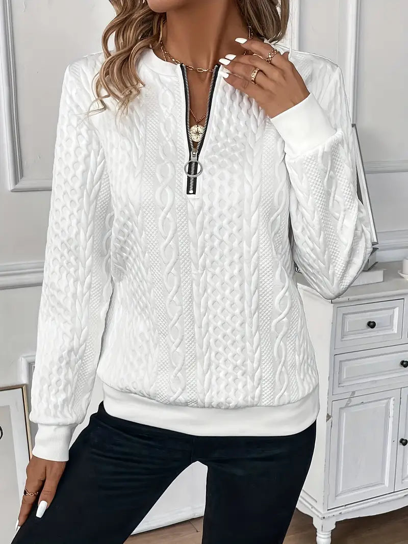 Amanda® | Casual sweatshirt with long sleeves and zip